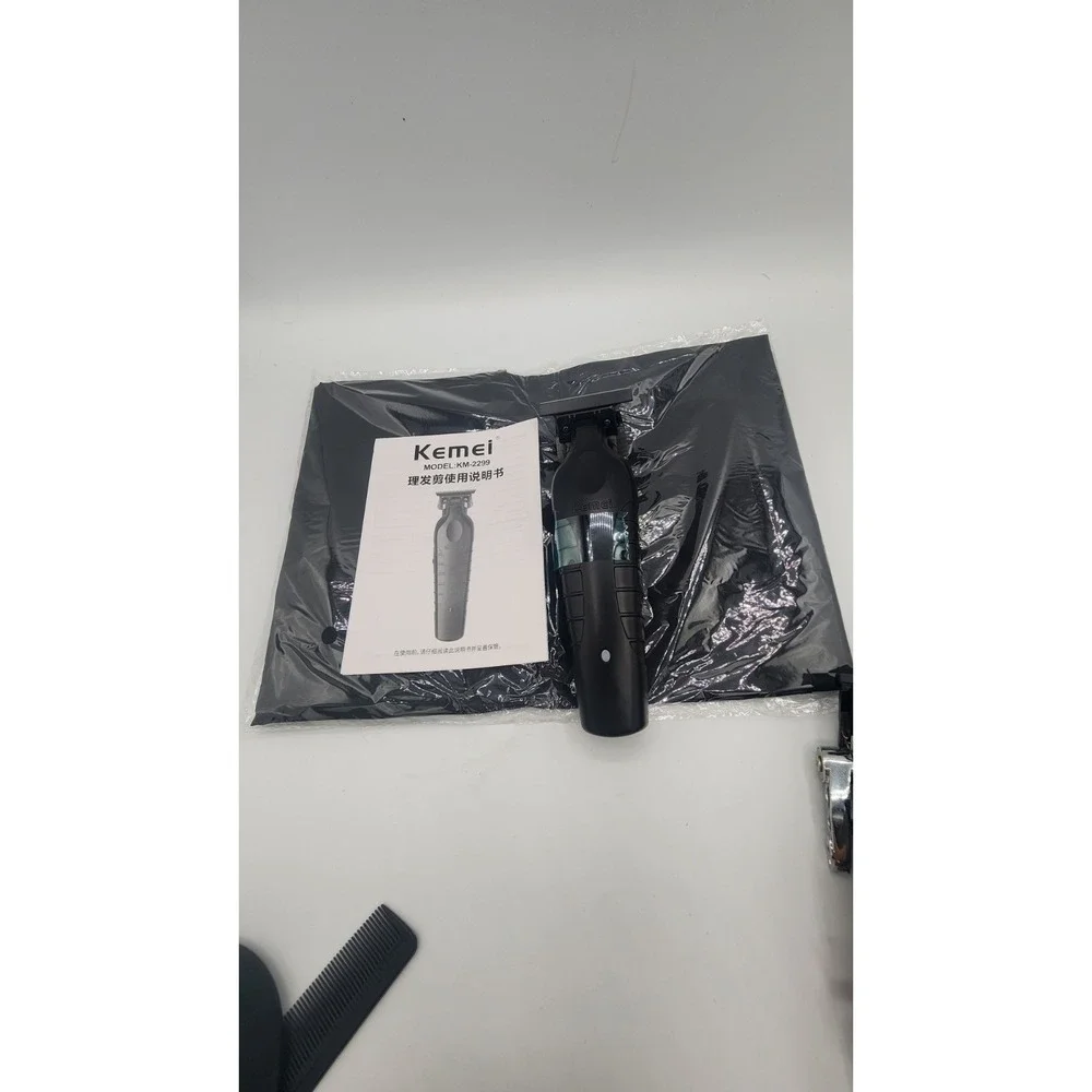 Kemei Professional Hair Clipper Trimmer Shaver Set KM-2296 KM-2299 KM-1102 Black